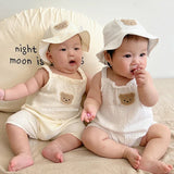 Mini Fashion™ - Koel & Comfortabel - Babytuinbroek met hoed