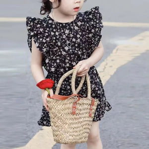 Mini Fashion™ - Bloemengeluk - Kinderjurkje