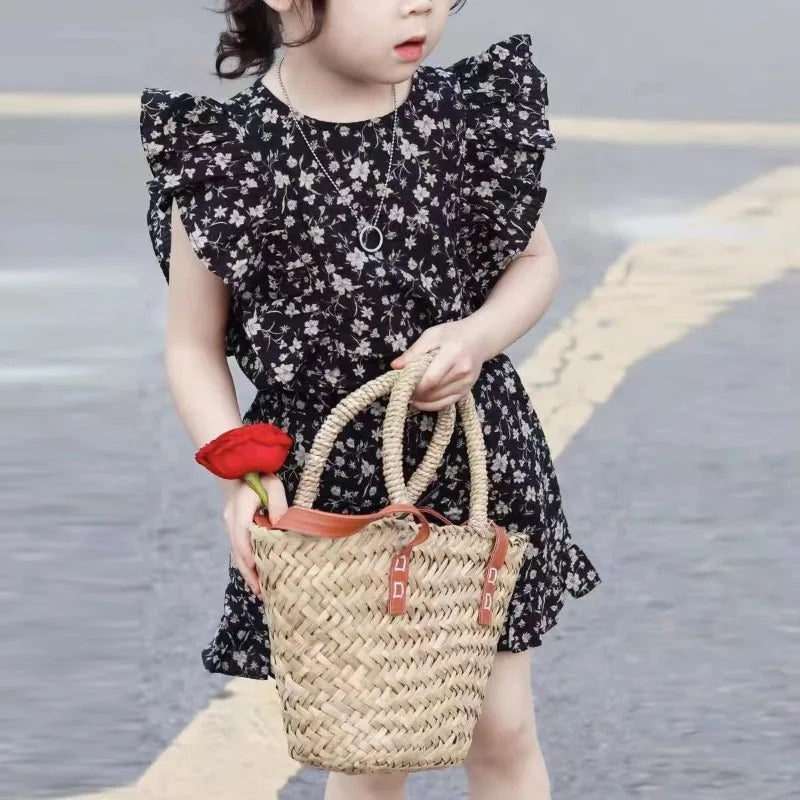 Mini Fashion™ - Bloemengeluk - Kinderjurkje