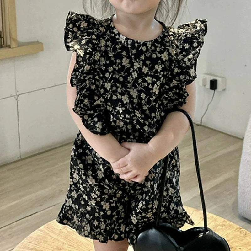 Mini Fashion™ - Bloemengeluk - Kinderjurkje