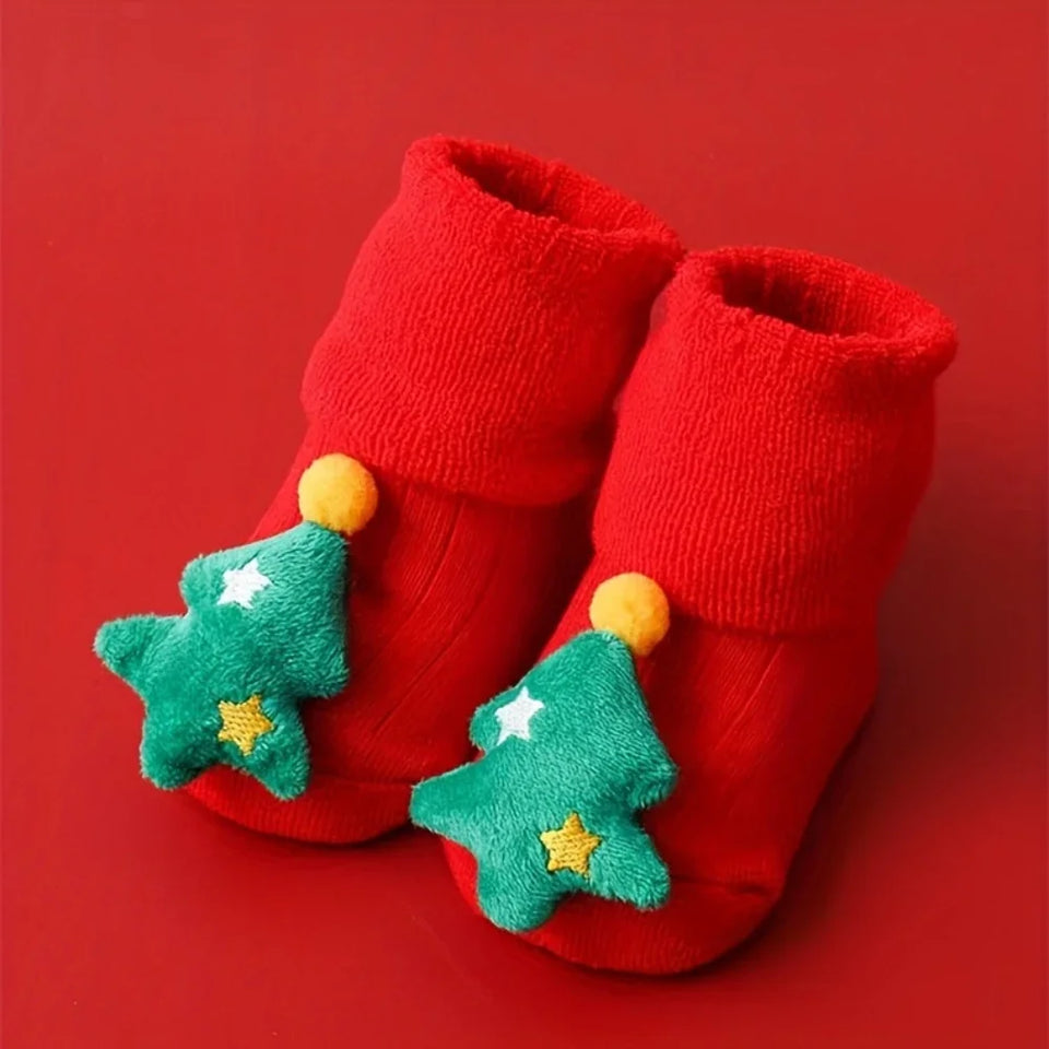 BabyClaus – Dik & Comfortabel – Winter Kerst Sokken met Santa