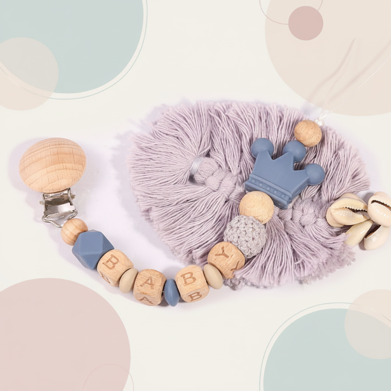 Personalized Pacifier Chain – Veilig & Stijlvol - Gepersonaliseerde fopspeenketting