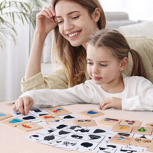 Shape Match Puzzle™ – Zoek de Schaduw – Houten Sorteer Puzzel