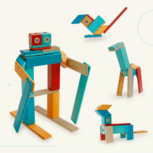 MagPlayer – Creatief & Motorisch – DIY Houten Magnetische Bouwblokken