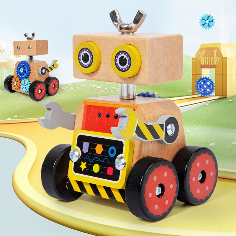 Woods™ - Bouw & Speel - Houten Constructie Robot
