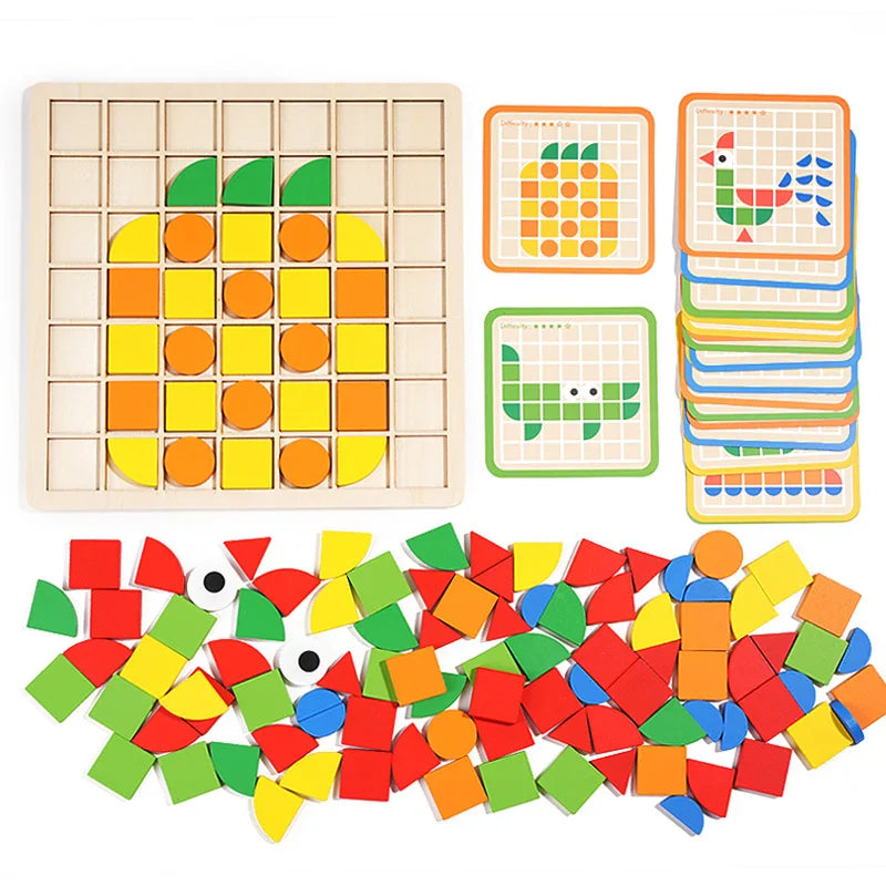 Woods™ - Educatief Entertainment - Houten patronen puzzel
