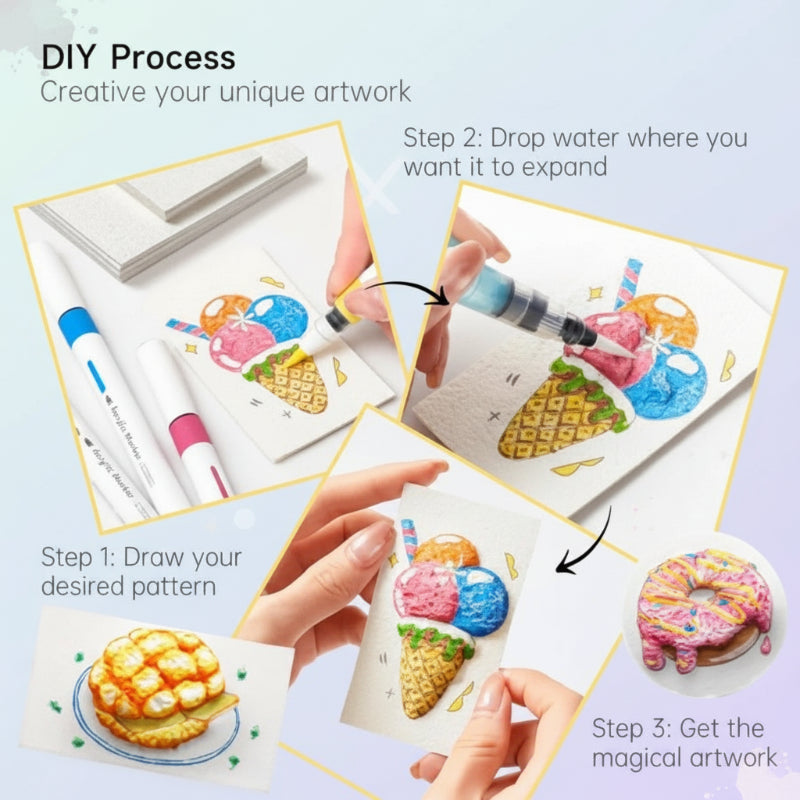 MagicFoam – Kleurrijk en creatief – Creatieve Textuurstift Set