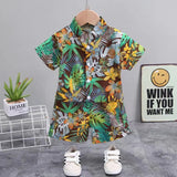 Mini Fashion™ - Fris & Vrolijk - Bloemen Jongens Setje