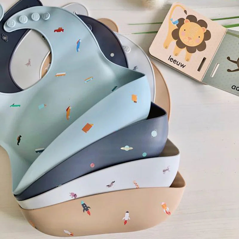 Silicone Bib - Waterdicht & Modieus - Silicone Baby Slabbetje
