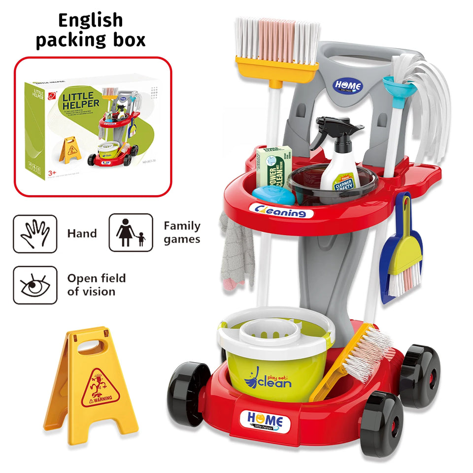 CleanPlay – Leerzaam & Leuk – Speelgoed Schoonmaaktrolley