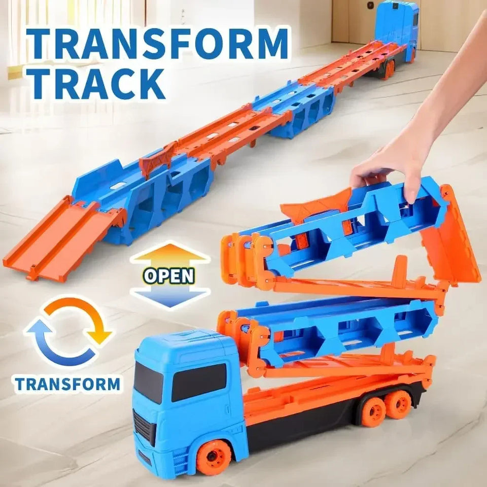 Mega Transporter - 9-in-1 Raceplezier - Transformeerbare Speelgoedtruck