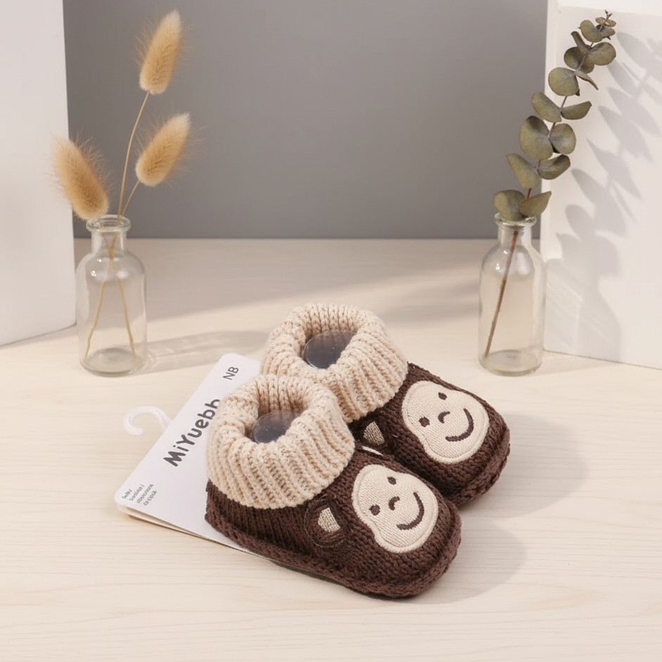 Mini Fashion – Gebreide Baby Sloffen (3-6 maanden)