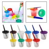 Anti-Spill Paint Cups™ - Verfavontuur zonder gedoe - Kinderverfbekers met deksel & kwast