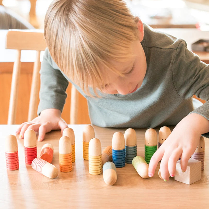 Rainbow Blocks™ – Creatief Kleurenplezier – Houten Kleuren Speelset