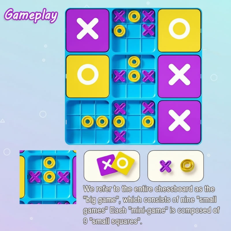 ThinkTac – Slim & Uitdagend – Tic-Tac-Toe Breinbreker (Boter-kaas-en-eieren)