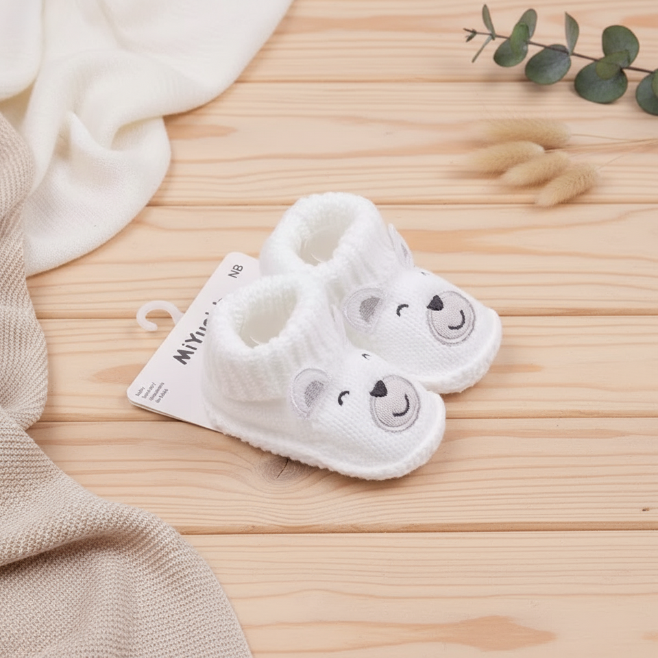 Mini Fashion – Gebreide Baby Sloffen (3-6 maanden)