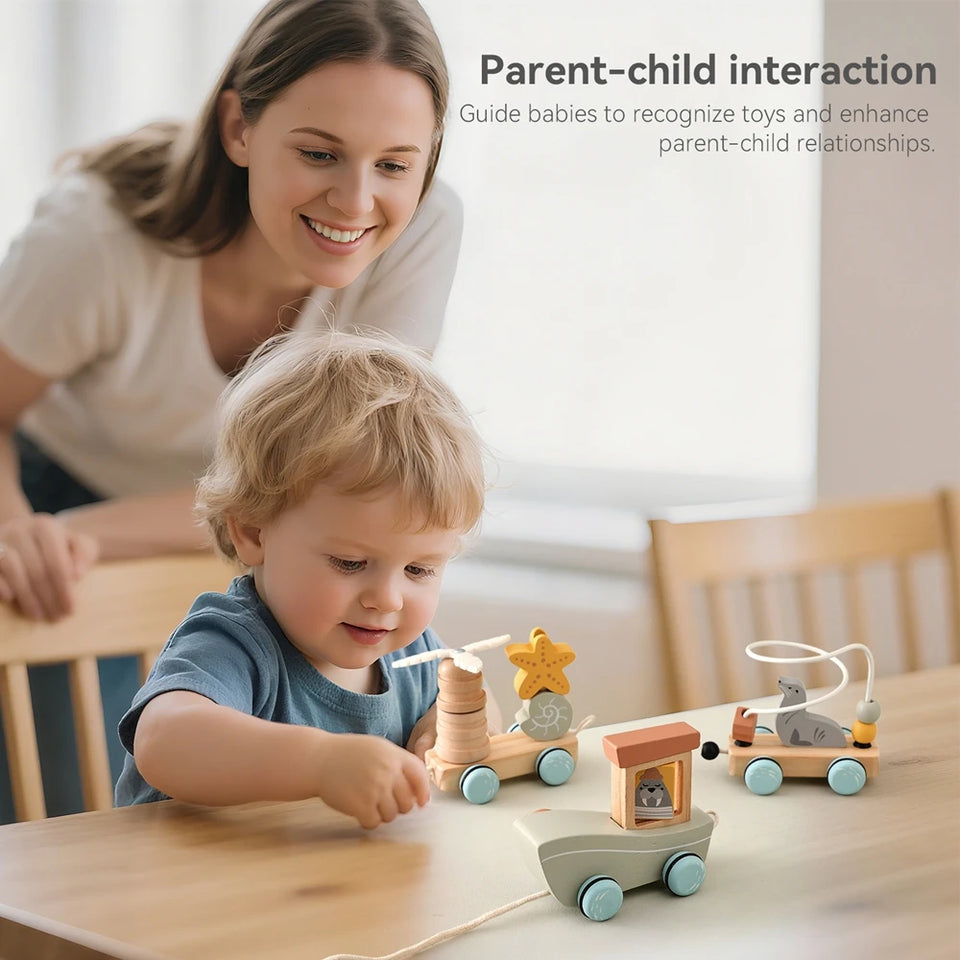 HappyTrain – Montessori & Fun – Houten Treinset