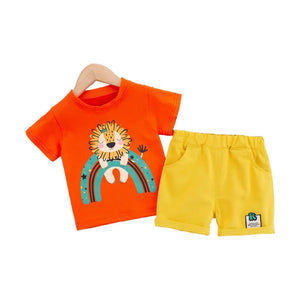 Mini Fashion™ - Leeuw opdruk - Jongens Zomerset