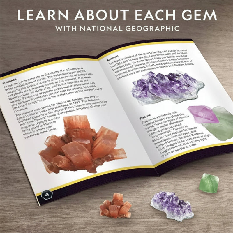Gemstone Dig Kit – Ontdekken & Leerzaam – Kristallen Opgravingsset