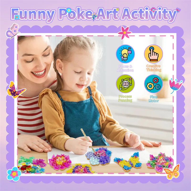 DIY Flower Poke Art – Creatief & Leerzaam – Bloemen Knutsel Set