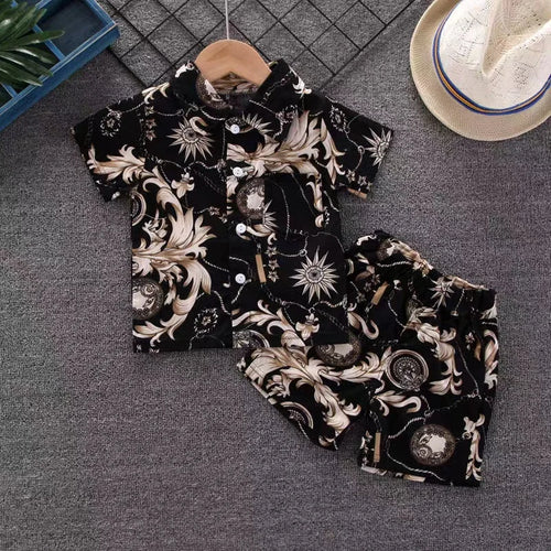 Mini Fashion™ - Fris & Vrolijk - Bloemen Jongens Setje