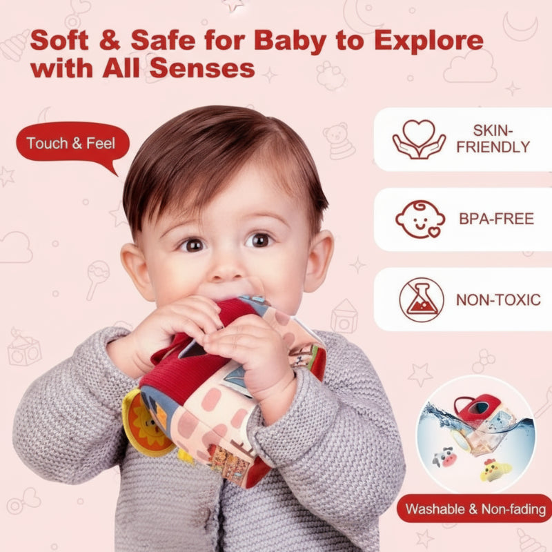 BabyBarn – Zacht & Leren – Boerderijhuis met Pluche Dieren