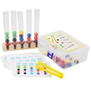 Tube Clip Beads™ - Slim Denkspel - Kleur & Motoriek Spel