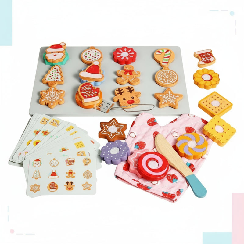 TinyKitchen – Creatief & Speels – Houten Koekjes Sorteerspel