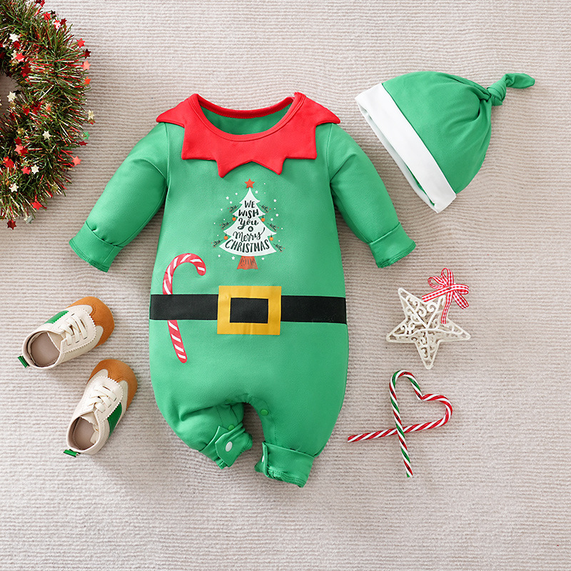 Mini Fashion™ - Zacht Materiaal - Baby Kerstkostuum