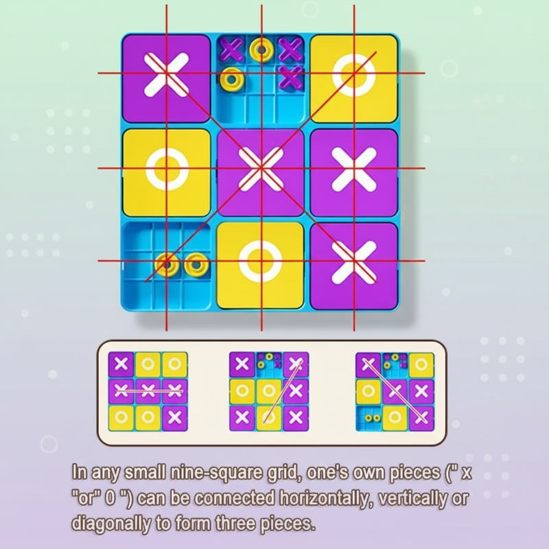 ThinkTac – Slim & Uitdagend – Tic-Tac-Toe Breinbreker (Boter-kaas-en-eieren)