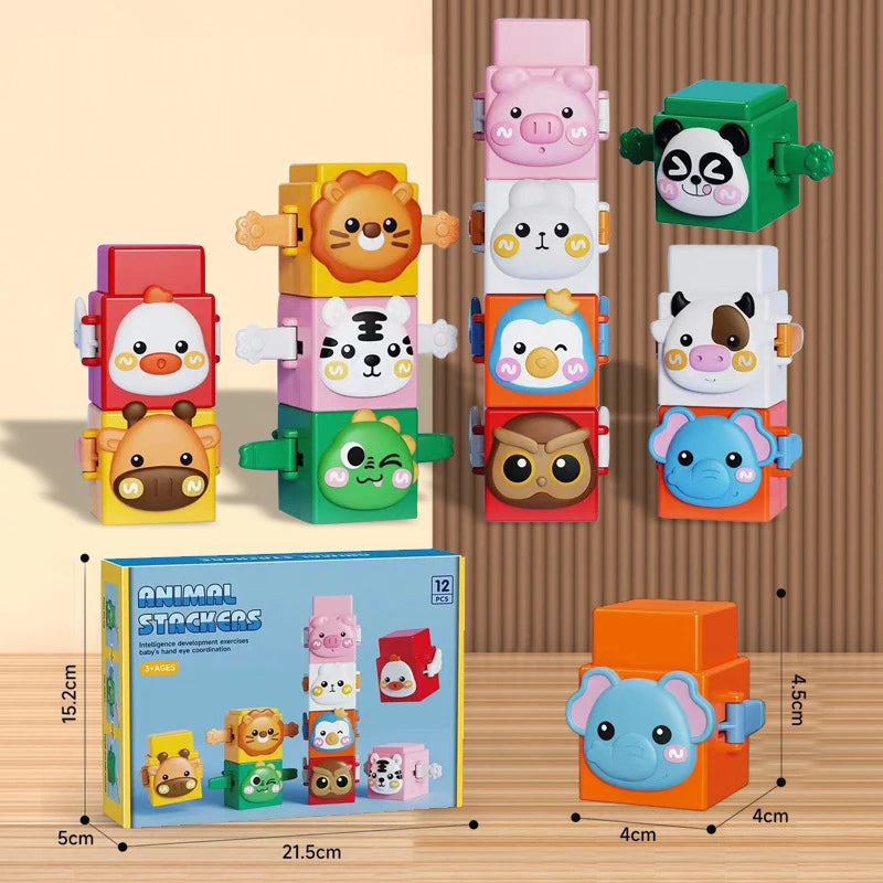 StackAnimals – Leuk & Educatief – Dieren Stapel Speelset