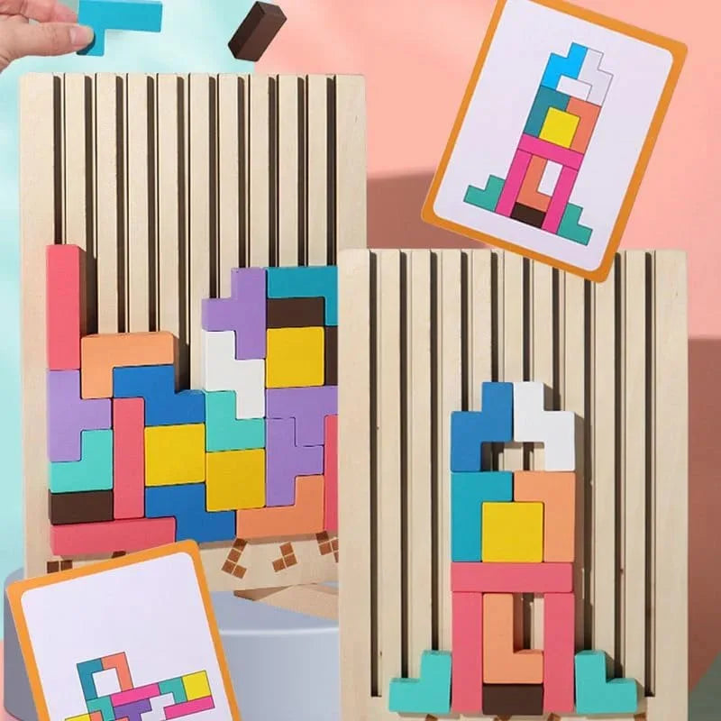 Puzzle Totem™ – Denk & Bouw – Houten Puzzelspel