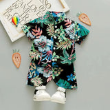 Mini Fashion™ - Fris & Vrolijk - Bloemen Jongens Setje
