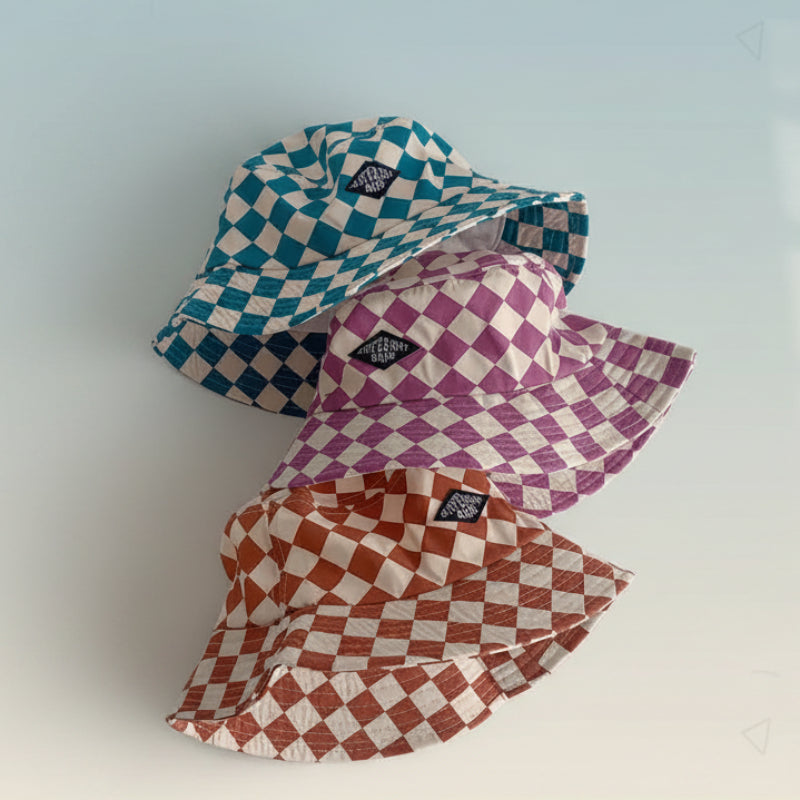 Bucket Hat – Schattig & Beschermend – Kinder Hoed Geruit