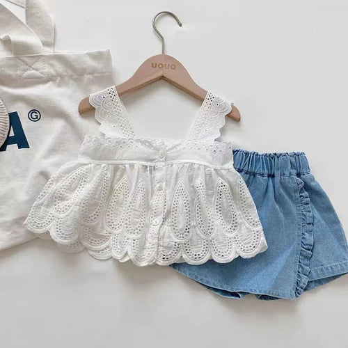 Mini Fashion™ - Schattige Meisjes Kantensetje