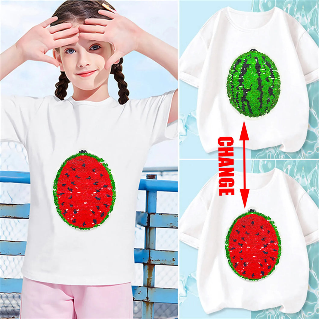 Mini Fashion™ - Schitter & Transformeer - Watermeloen T-shirt