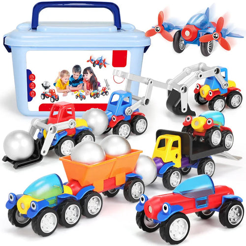 Magnetic Cars™ – Magnetisch Bouwplezier – Magnetische voertuigen Speelgoedset