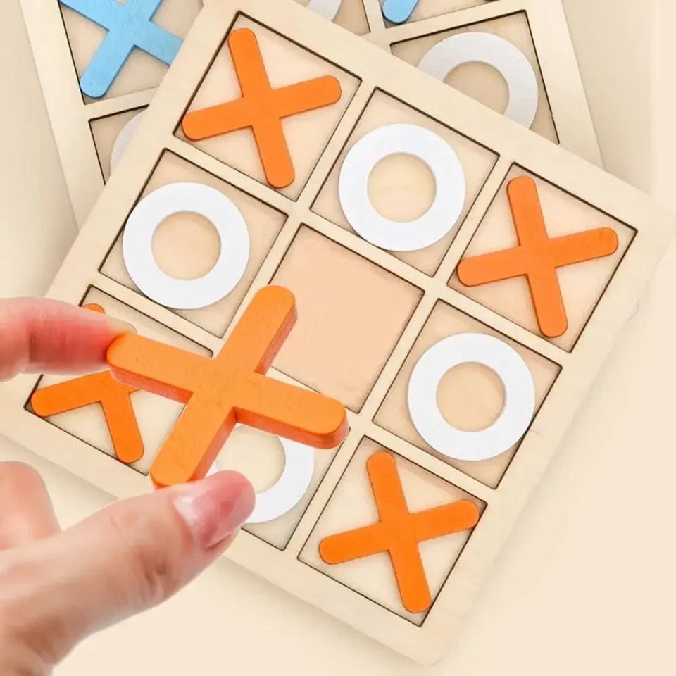 Woods™ - Speels Strategieplezier - Houten Boter, Kaas & Eieren