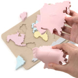 GeoKids – Montessori & Educatief – Siliconen Wereldkaart Puzzel