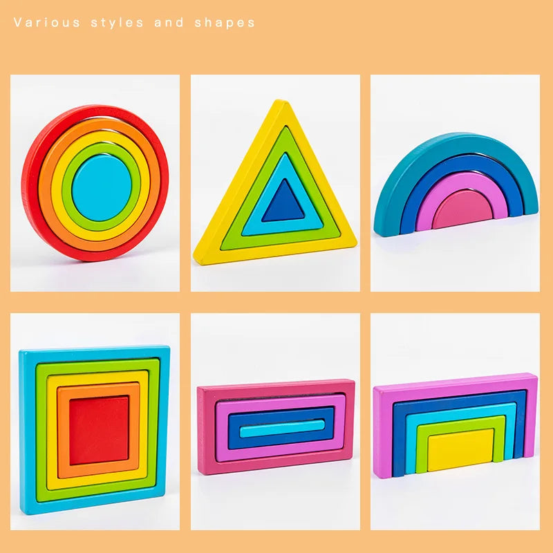 Woods™ - Kleurrijke Verkenningen - Regenboog Stapelspeelgoed