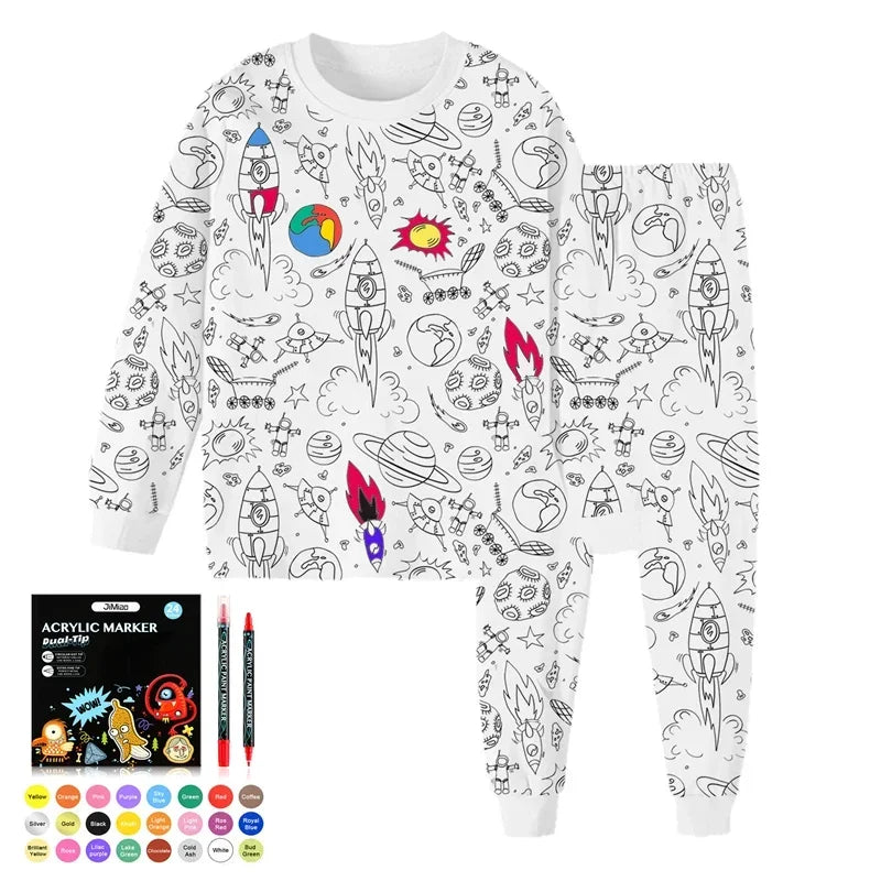 DIY Pajama Set™ – Kleur & Droom – Kleuren Kinderpyjama Set