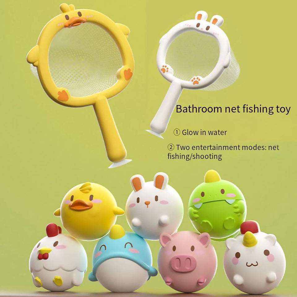 Squeaky Splash™ – Badfeestje – Visnet in bad