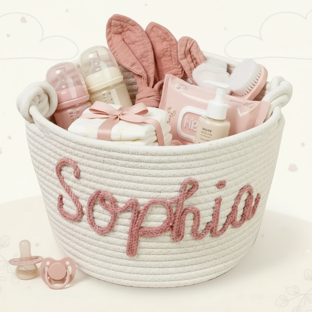 CuddleBasket – Schattig & Persoonlijk – Gepersonaliseerde Luiermand