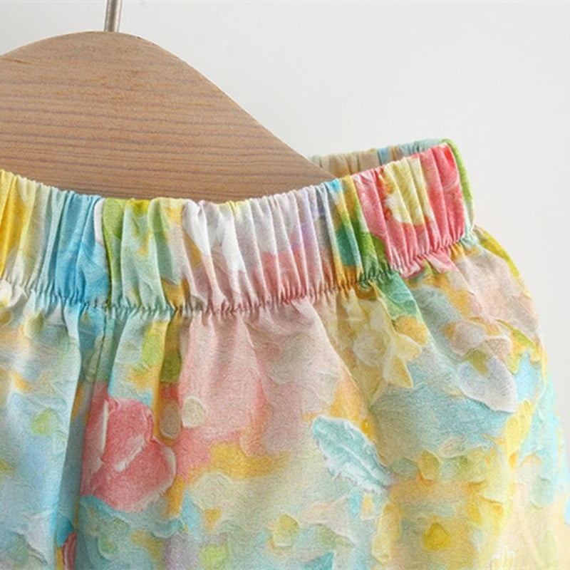 Mini Fashion™ - Zomerbloem Chic - Zomer Jurkje Peony-print