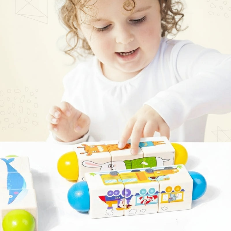 WoodiTurn – Leerzaam & Leuk – Roterende Puzzel