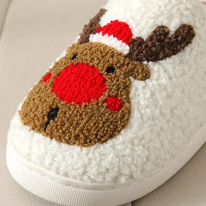 Noordlicht – Warm & Feestelijk – Pluche Kerstpantoffels met motief