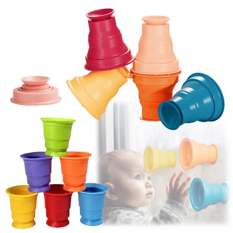 Rainbow Stacker Cups™ - Regenboog Stapelplezier - Stapelbekertjes Spel