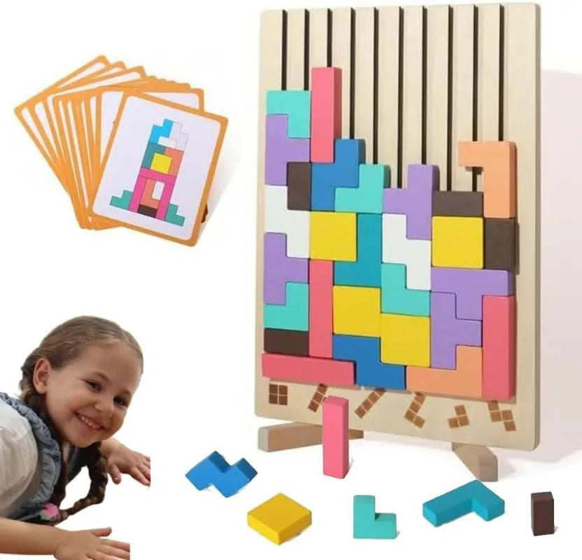 Puzzle Totem™ – Denk & Bouw – Houten Puzzelspel