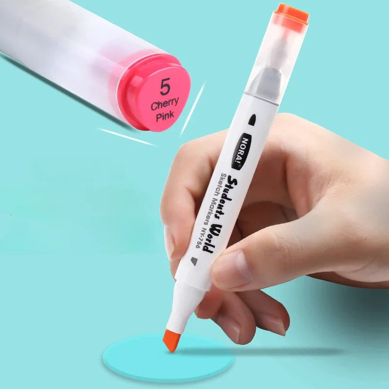 HighlightPro – Dubbel & Kleurrijk – Geurloze & Afwasbare Schoolstiften