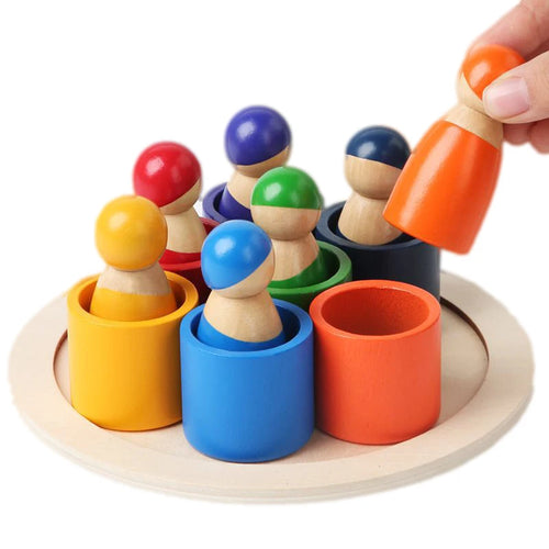 Rainbow Puzzle™ – Kleurrijk & Creatief – Houten Sorteer Speelgoed